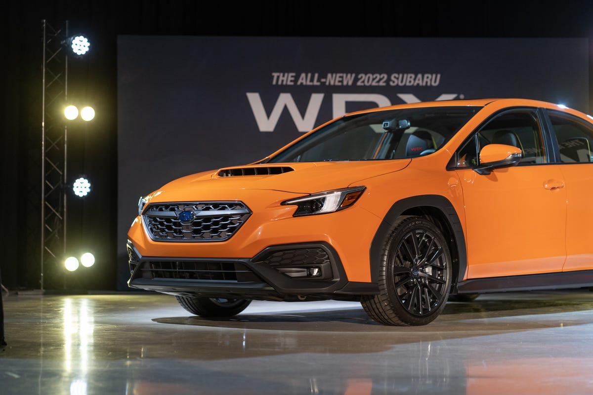 2022 Subaru WRX - orange - front 3/4 view