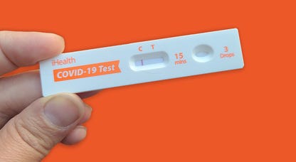 negative test result on i-Health Covid-19 rapid at-home test