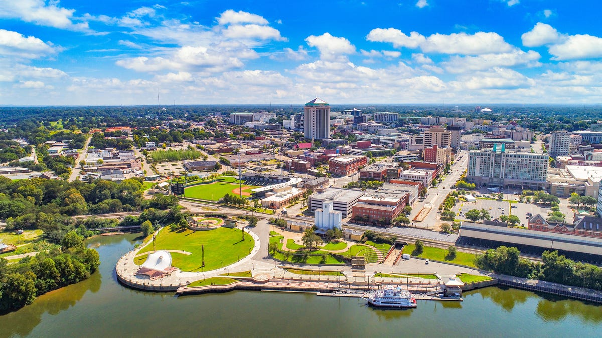 Aerial view of Montgomery, Alabama