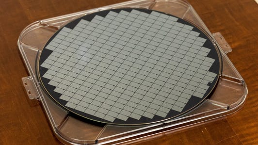 Wafer of Meteor Lake test chips