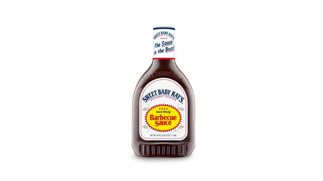 bottle of sweet baby ray's barbecue sauce