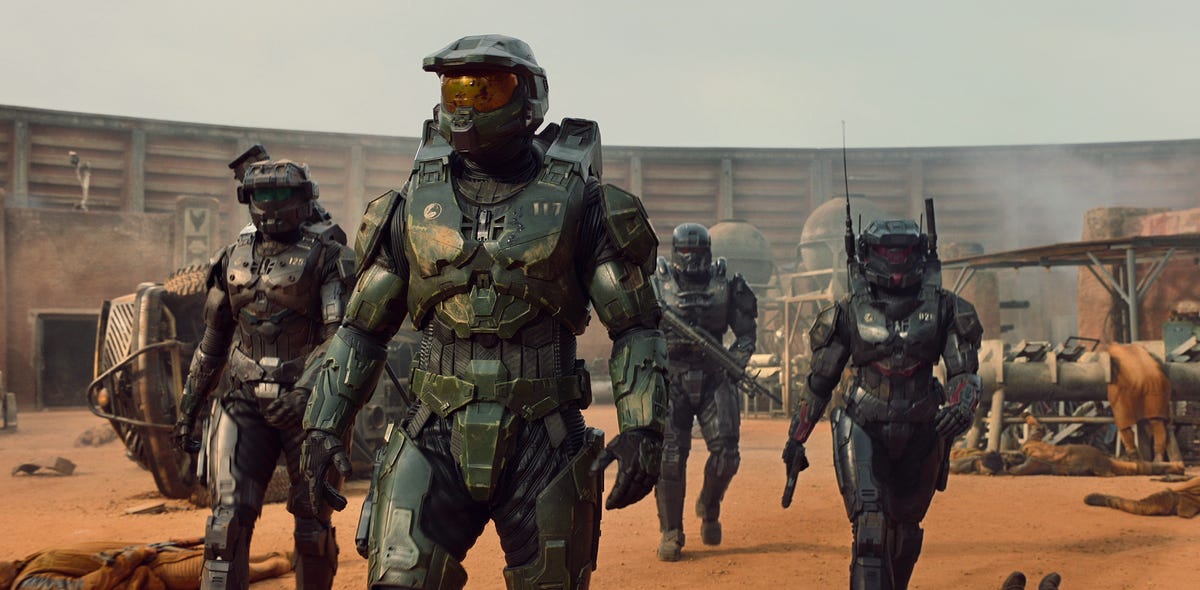 Master Chief and Spartans in the Halo TV series