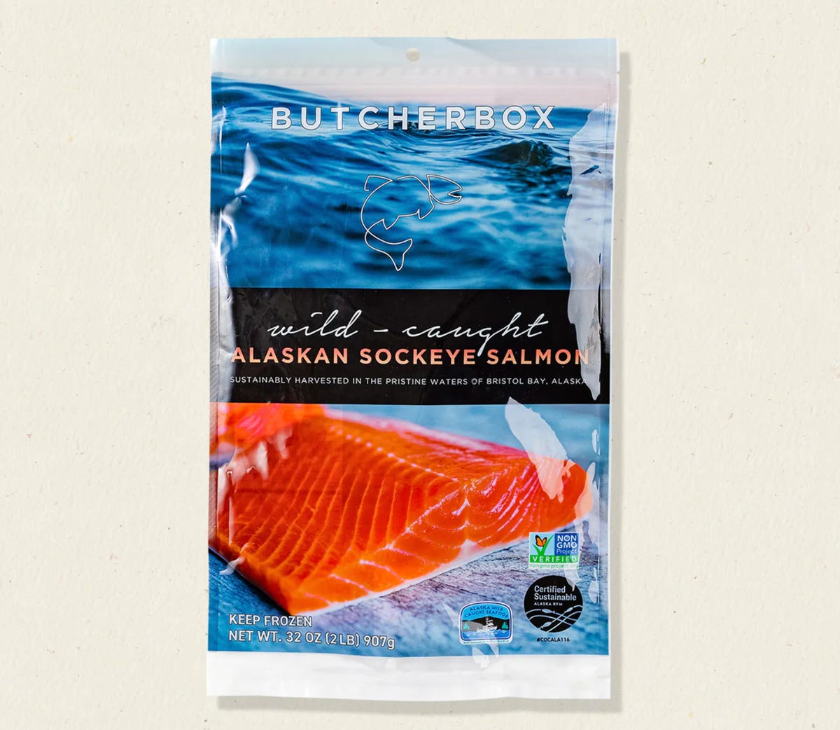 package of butcherbox salmon