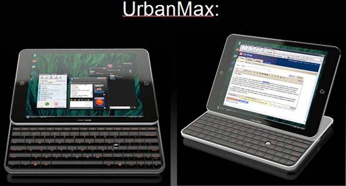 Intel UrbanMax concept design has a 10-inch screen and uses special low-power Centrino 2 processors
