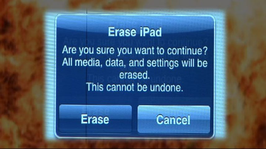Erase and restore an iPad