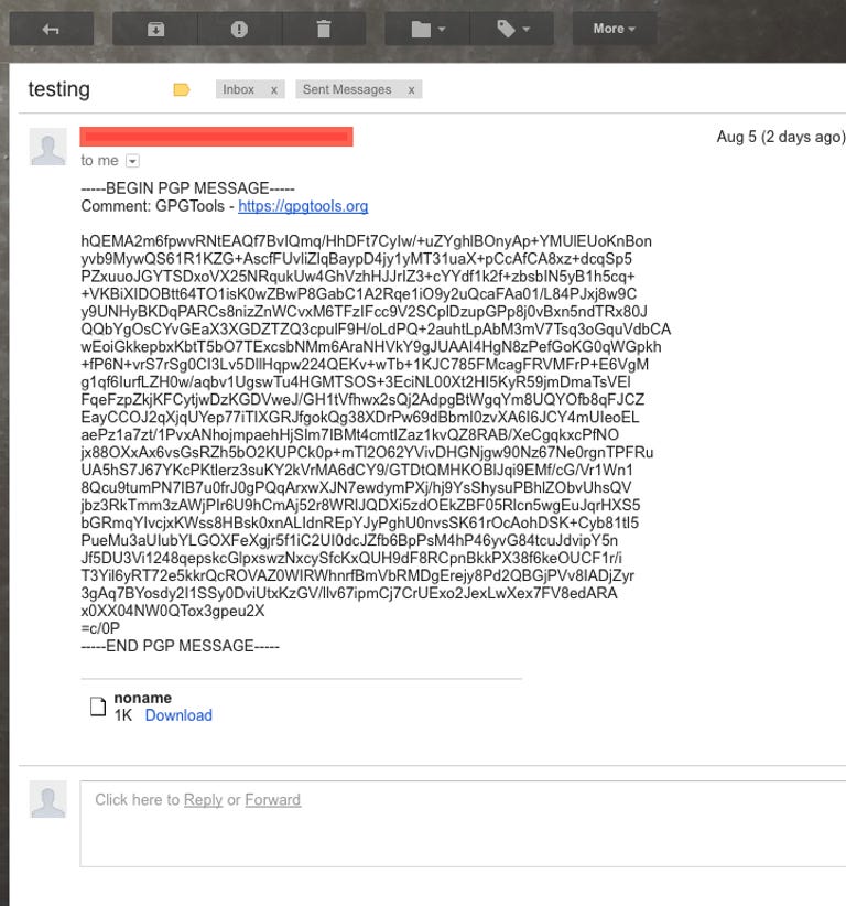 GPGTools encrypted message garbled in Gmail