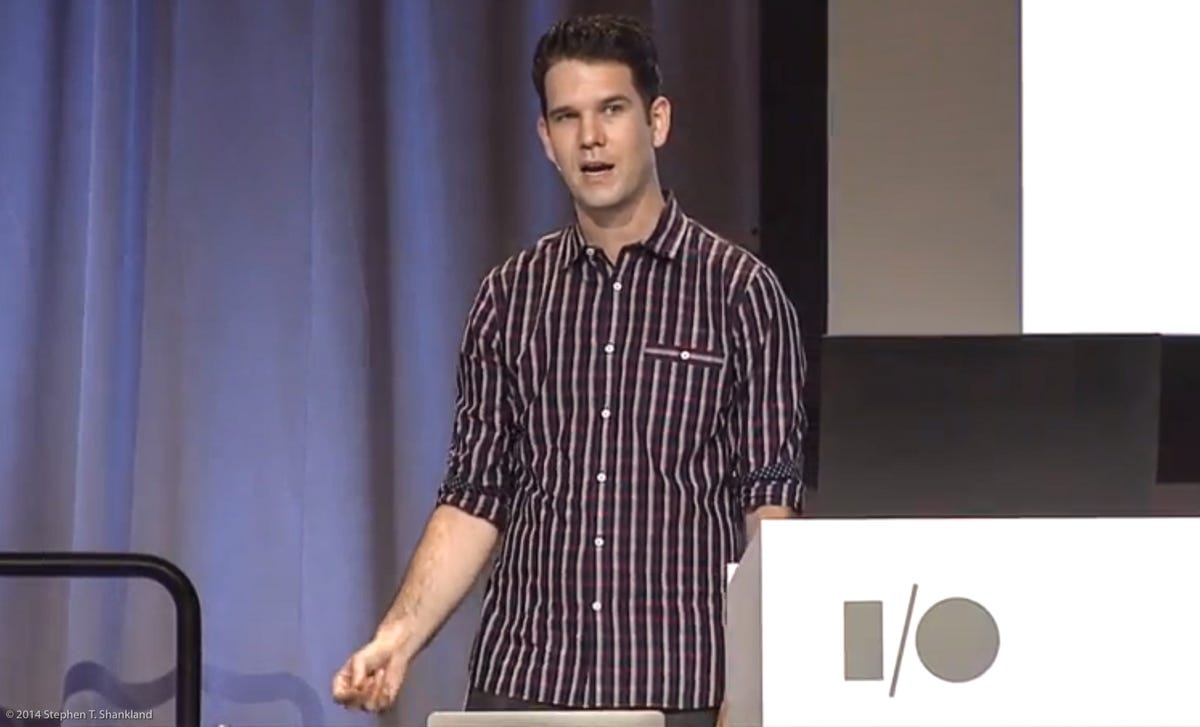Paul Irish, a developer advocate on Google's Chrome team, at Google I/O 2014.