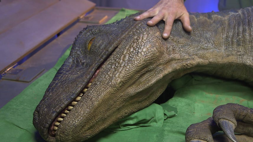 Jurassic World: Fallen Kingdom combines cutting-edge CG with old-school animatronics