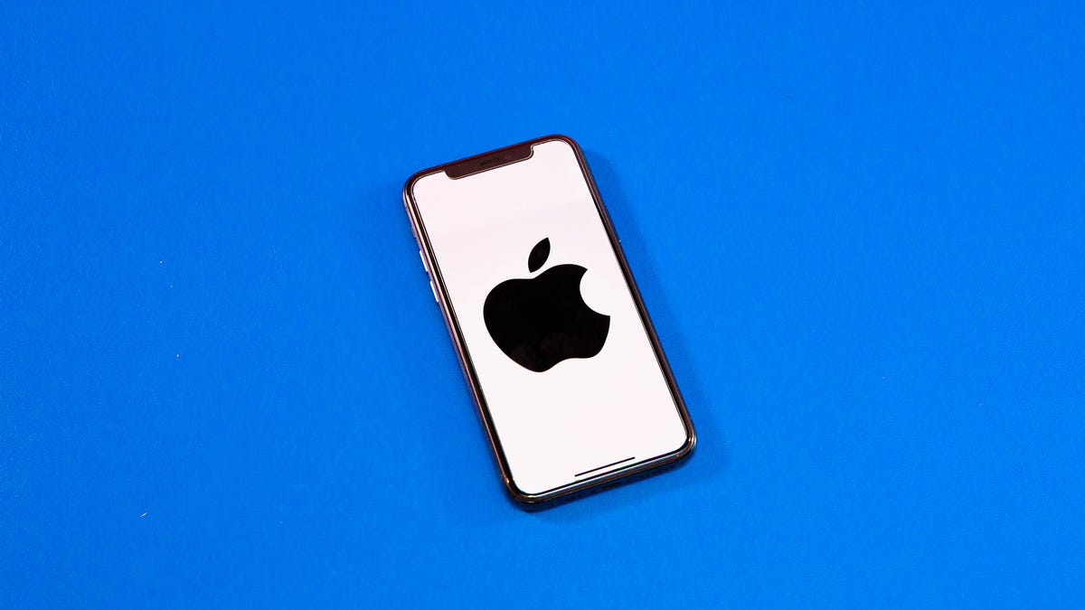 Apple logo on iPhone