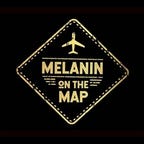 melanin on the map black and gold logo
