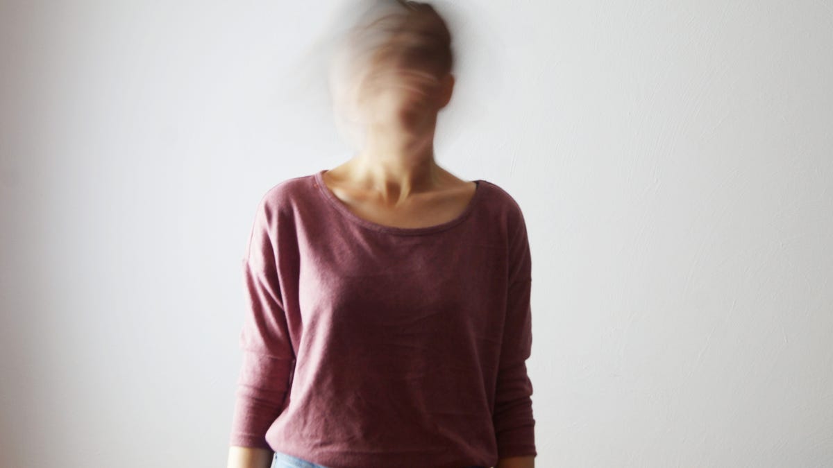 Close up of woman with blurred face