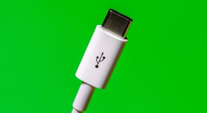 An Apple USB-C cable