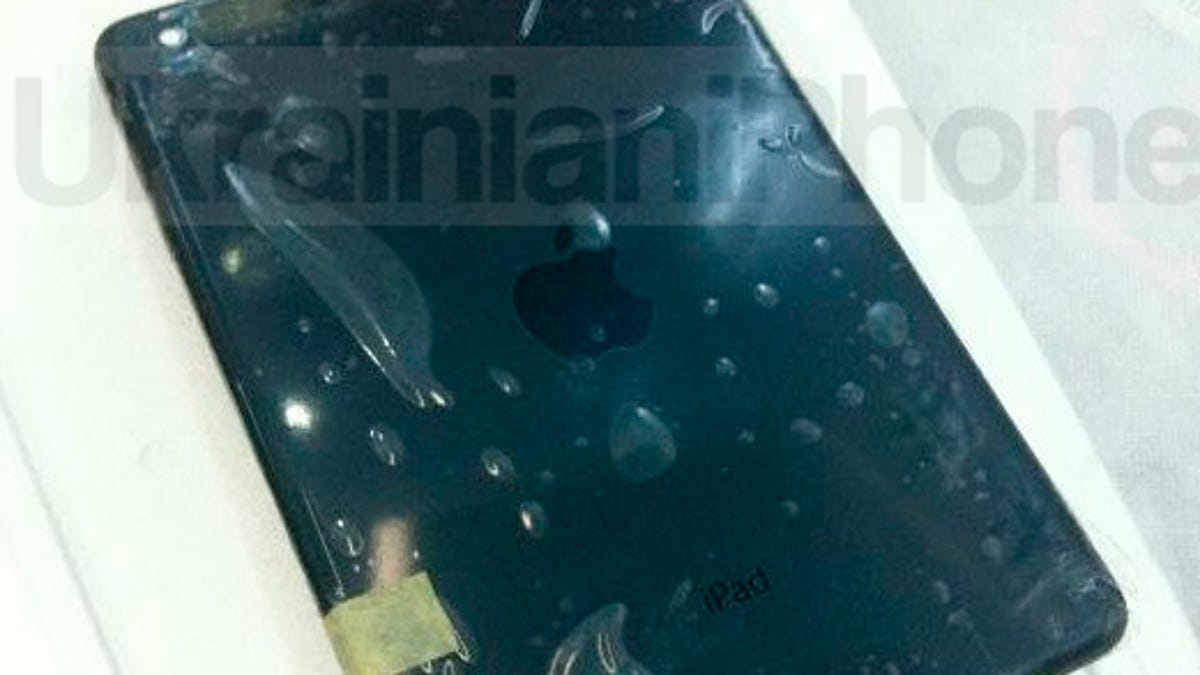 The purported rear casing of Apple&apos;s iPad mini.