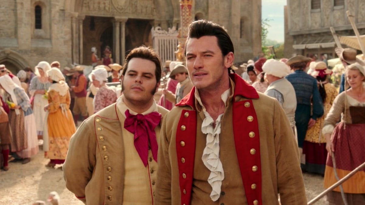 LeFou and Gaston in 2017 Beauty and the Beast