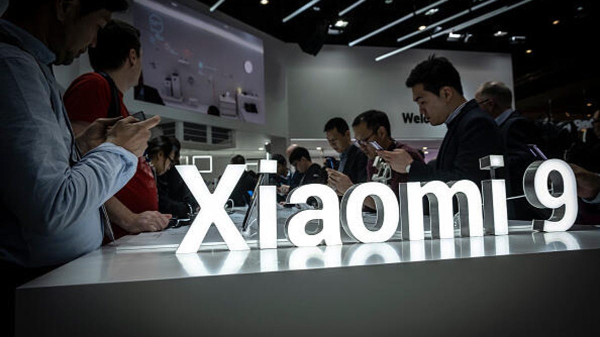 A Xiaomi display at Mobile World Congress in 2019.