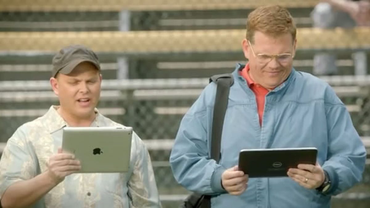 The iPad up at bat against a Windows 8 tablet.