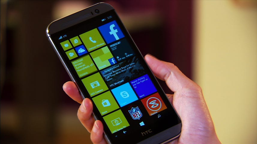 HTC's One M8 takes Windows Phone for a spin