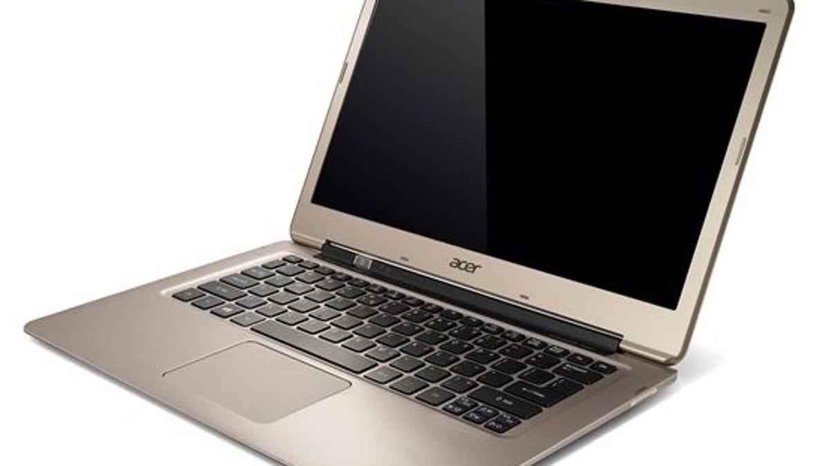 The Acer Aspire S3 is a champagne-colored looker.