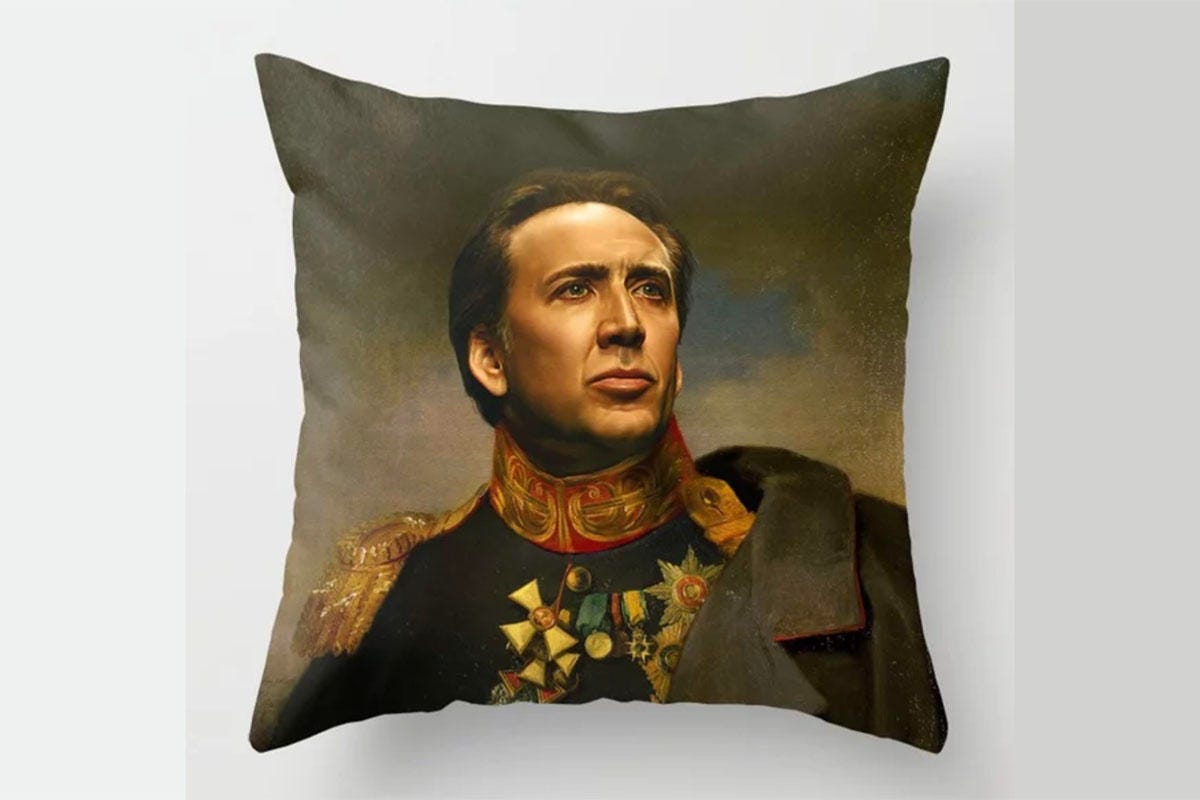 Nic Cage pillow