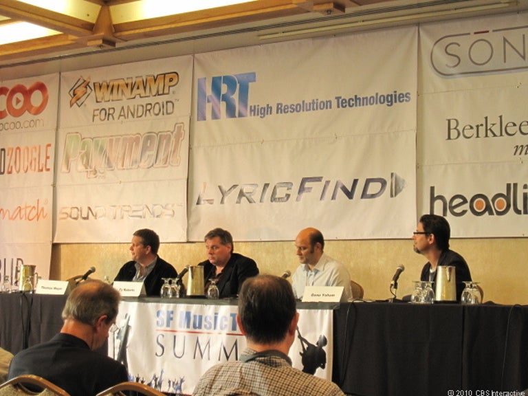Photo of panel at 2010 SF Music Tech Summit.
