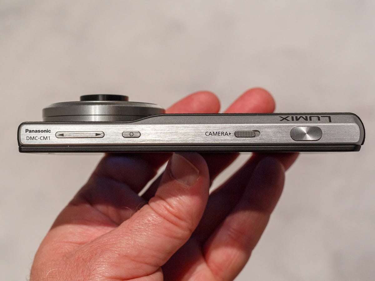 The Panasonic CM1 is slim for a phone. Here's how it looks with its lens withdrawn when the camera isn't in use.