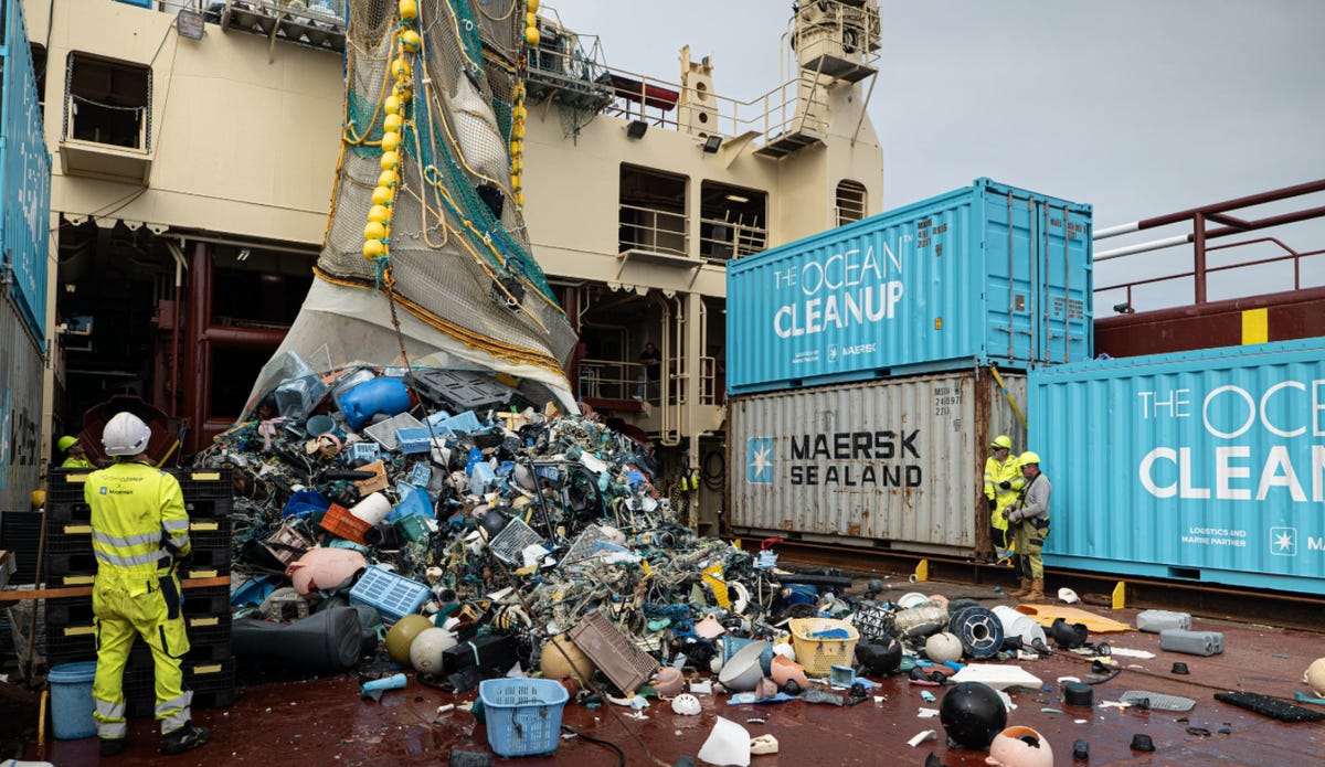 Trash from the Ocean Cleanup's haul.