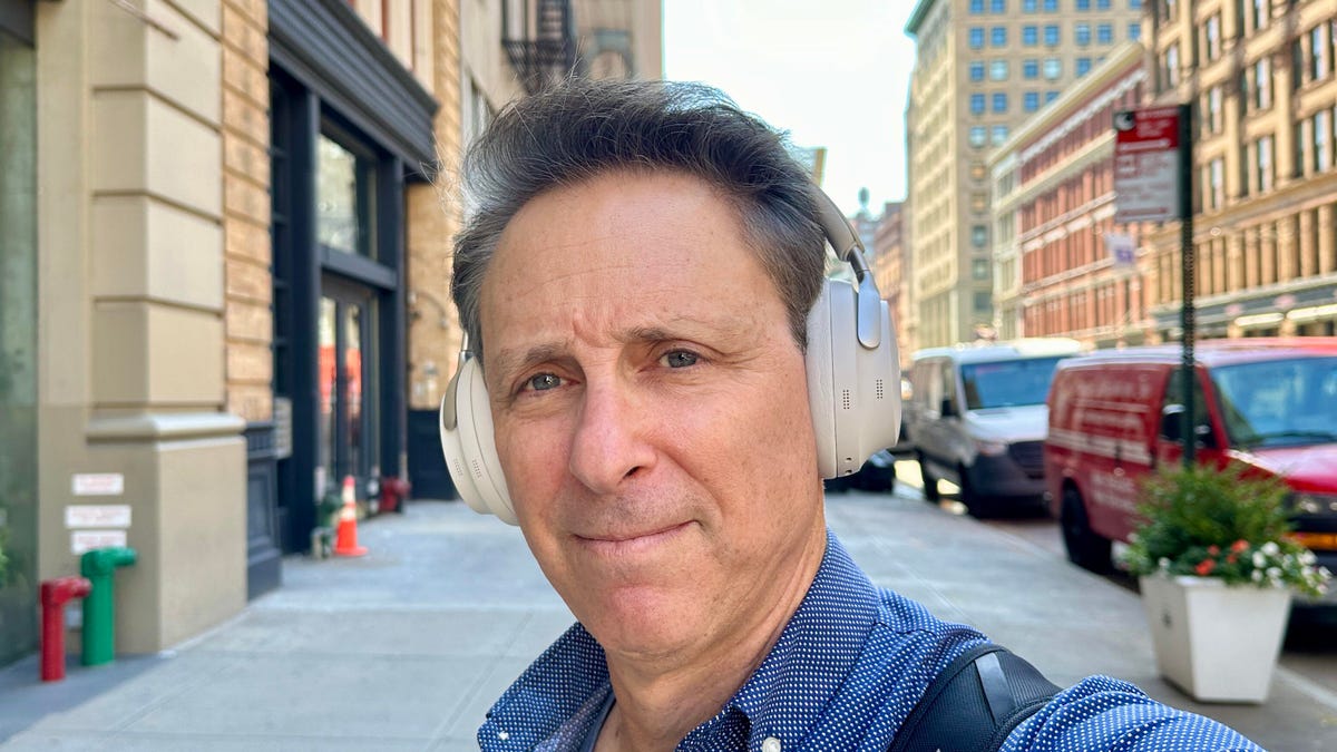Wearing the Bose QuietComfort Ultra Headphones in New York City