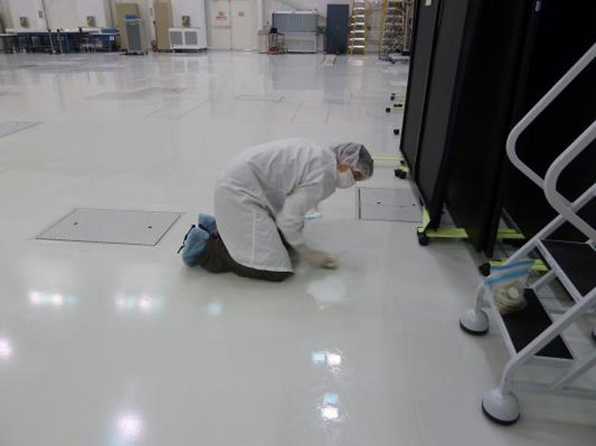 Collecting microbes in a NASA clean room