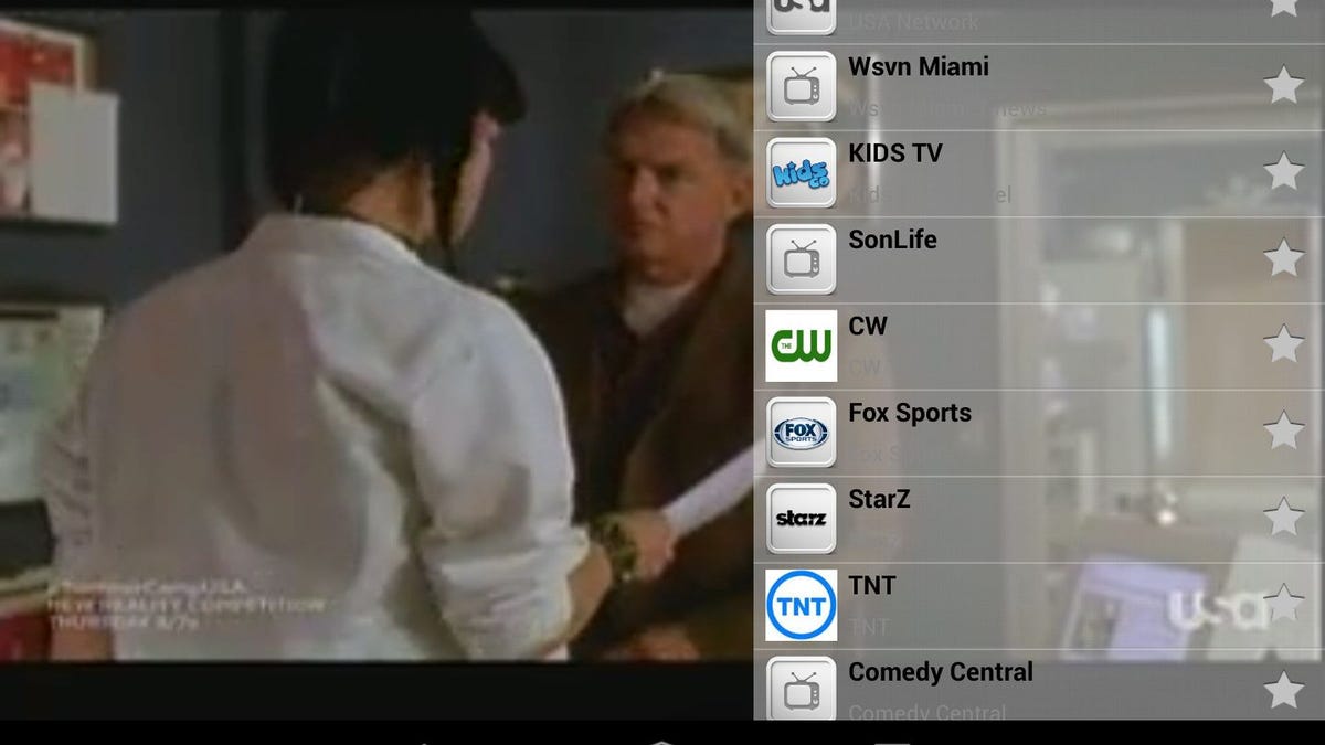 Yep, I&apos;m watching "NCIS" on my Android tablet, streamed live with commercials and everything.