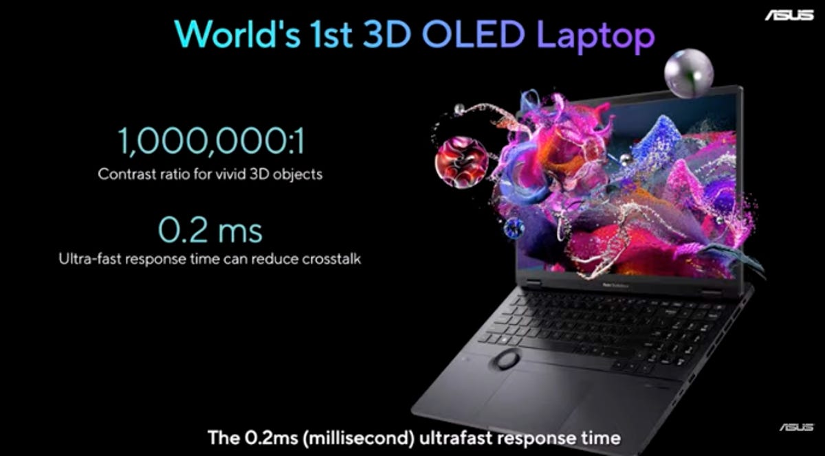 Asus has the world's first 3D OLED Display.