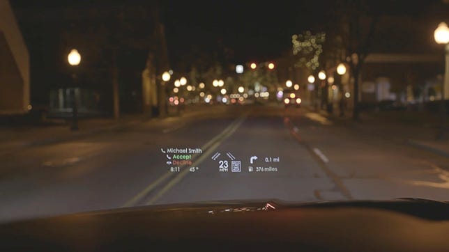 Lincoln Continental head-up display