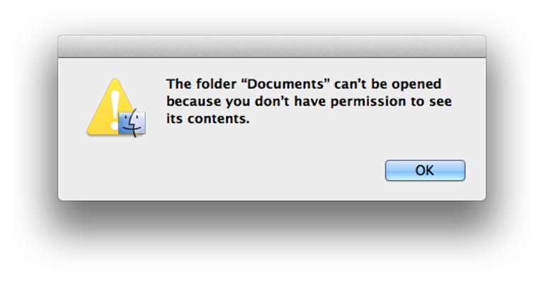 Finder permissions denied error notice