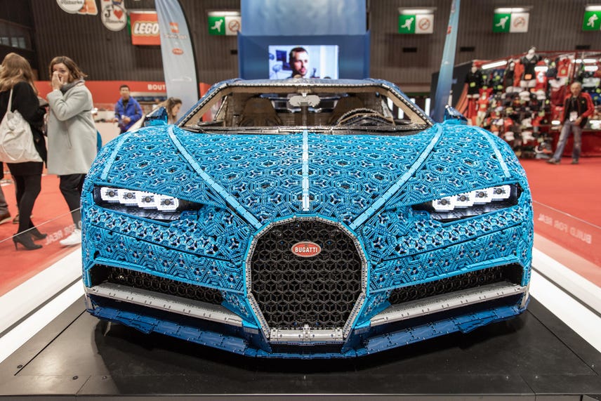This driveable Lego Bugatti Chiron might be the coolest car at the Paris Motor Show