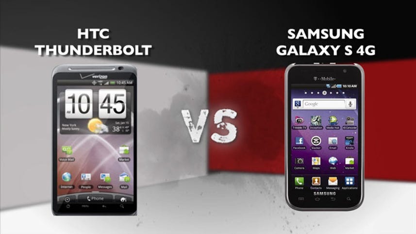 HTC Thunderbolt vs. Samsung Galaxy S 4G