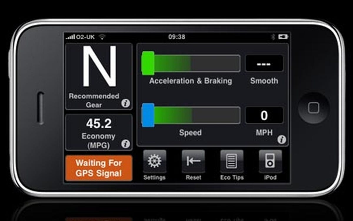 DriveGain for iPhone coaches motorists toward greener driving techniques.
