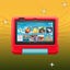 Amazon Fire 7 Kids tablet in red case