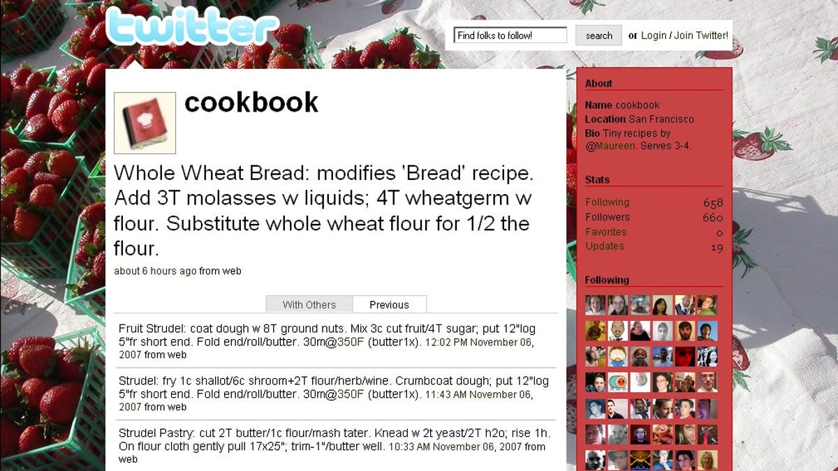 Twitter Cookbook