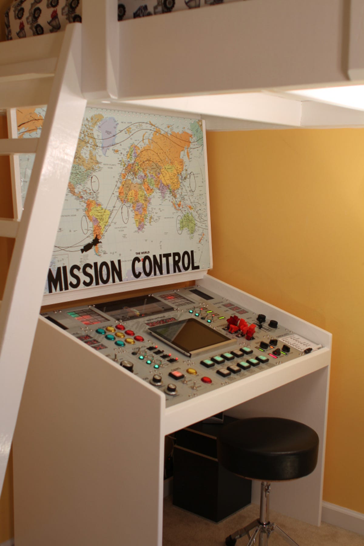 NASA would be proud of this DIY Mission Control Homework Desk made by crafty dad Jeff Highsmith for his space-loving sons.
