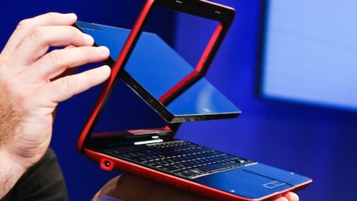 A Dell hybrid laptop announced back in 2010.