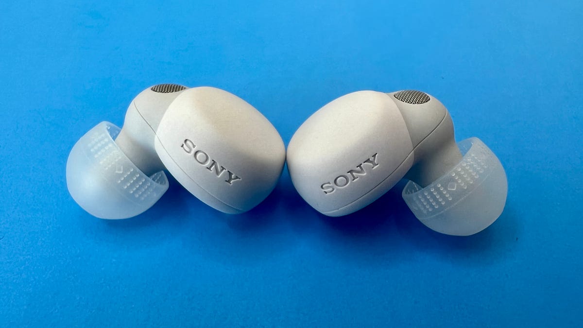 A pair of Sony LinkBuds S earbuds