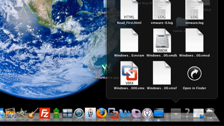 Navigate through stacks in Mac OS X Snow Leopard