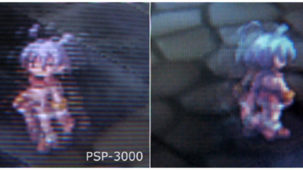 PSP 3000 scanline artifacts vs. PSP 2000