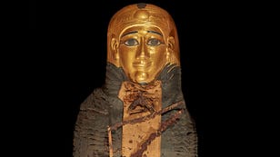 2,300-Year-Old Egyptian Mummy Covered in Gold Unwrapped After Century in Basement