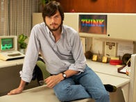 Ashton Kutcher as Steve Jobs.
