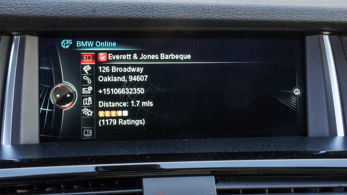 2015 BMW X4 Yelp interface