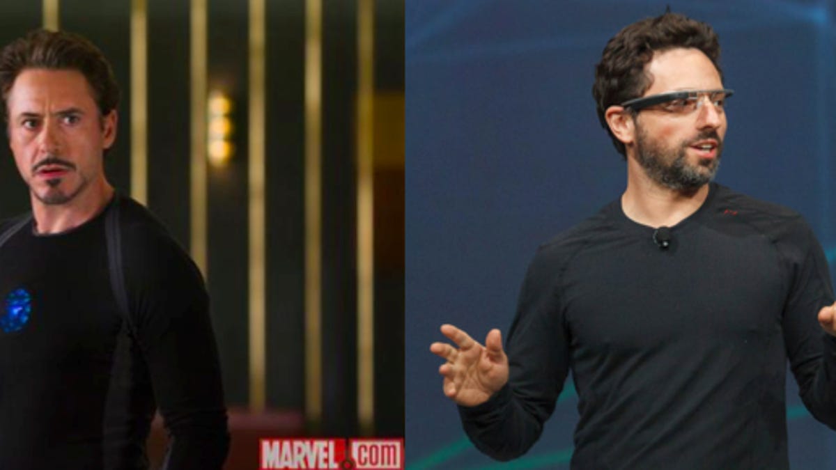 Iron Man Tony Stark and Googleman Sergey Brin