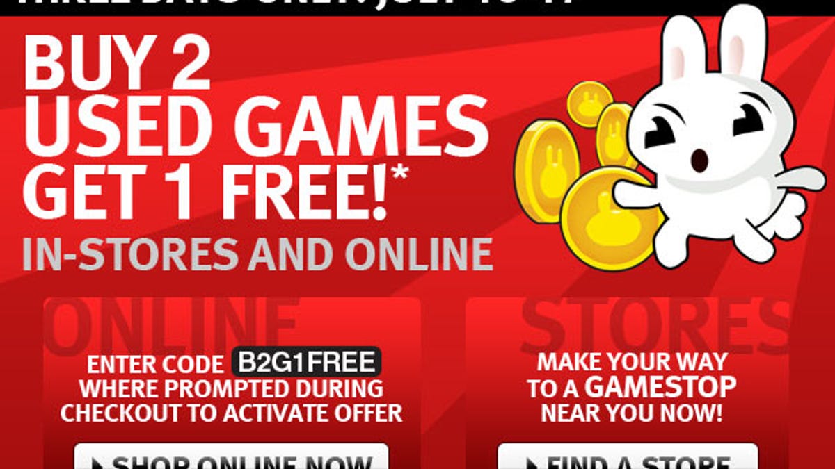 Though not quite as good as a BOGO sale, GameStop is offering one free game when you buy two.