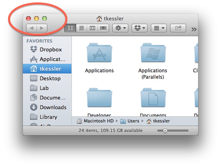 Window buttons in OS X