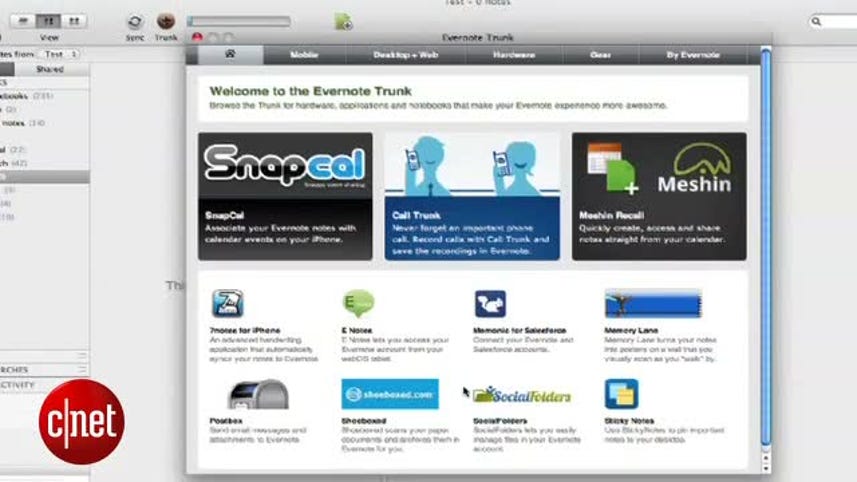 Add features to Evernote with Trunk