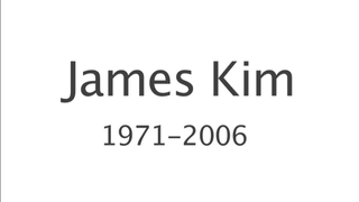 In Memoriam: James Kim